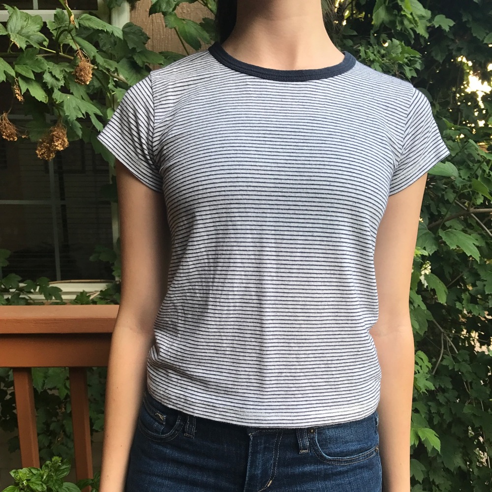 Brandy Melville Stripe Stretch T-Shirt